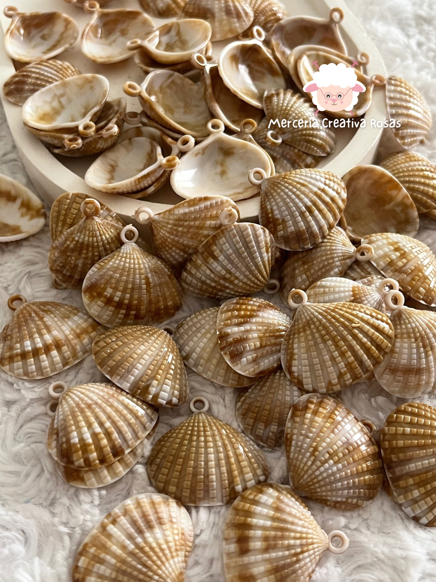 Colgante conchita de mar marmolada