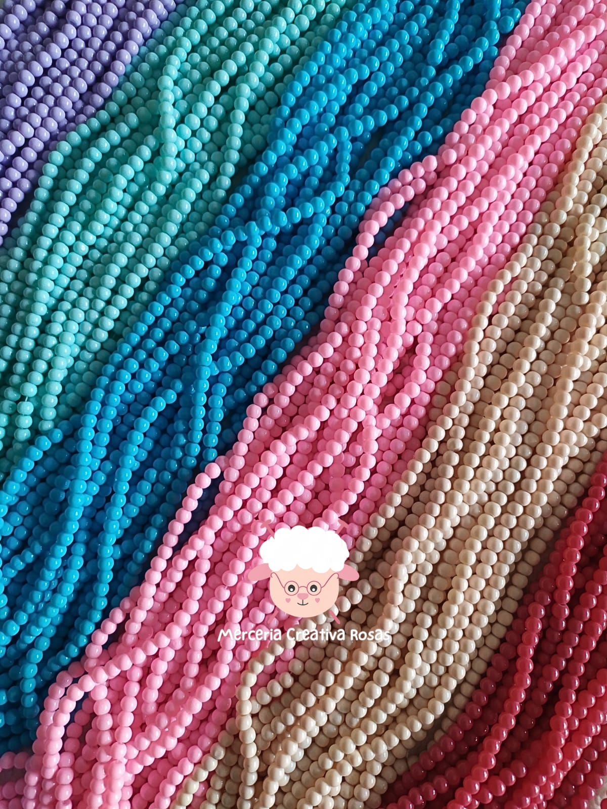 Tira perla de vidrio opaca 4 mm