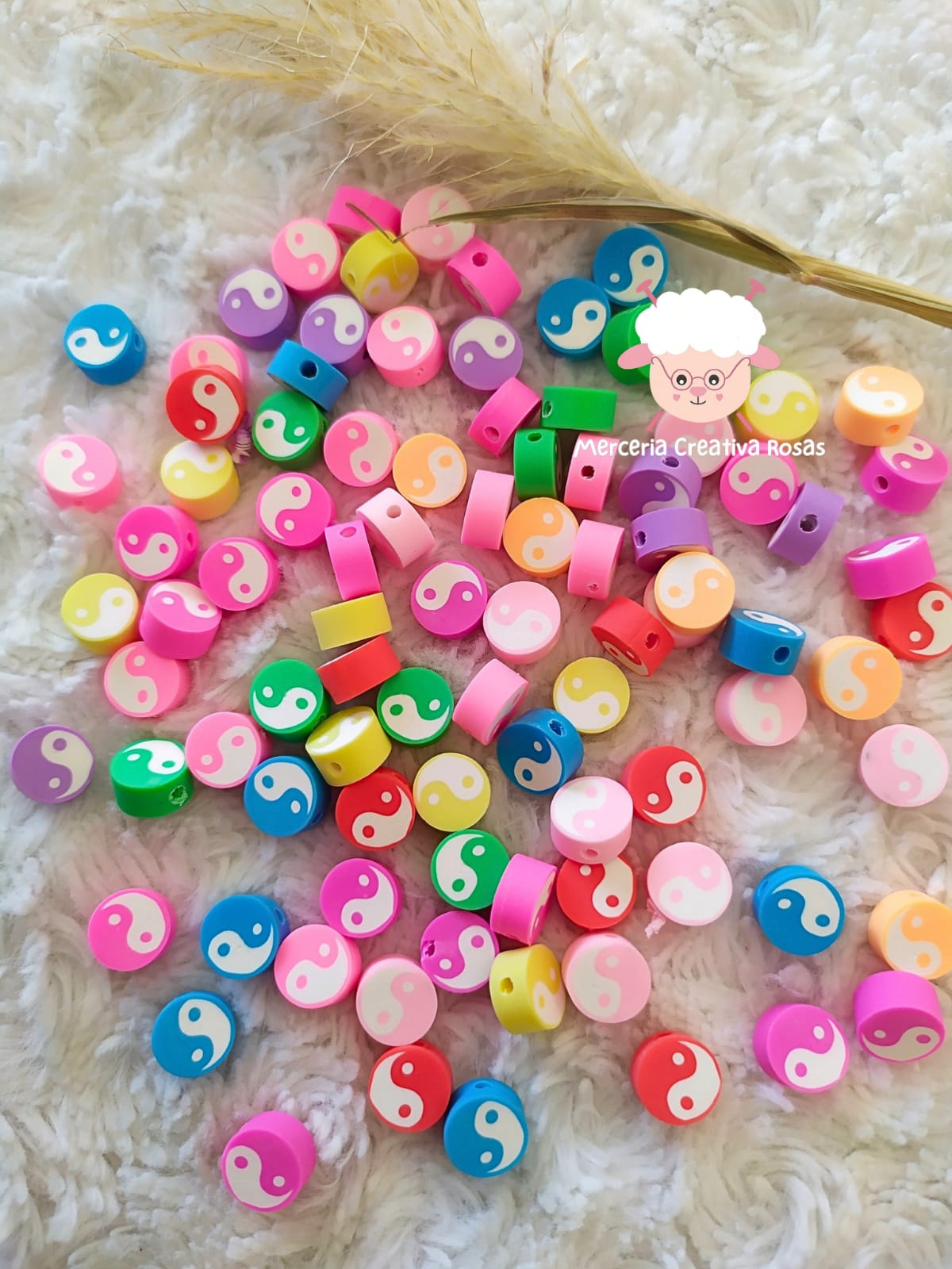 Fimo ying yang colores